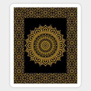 Golden pattern Moroccan Magnet